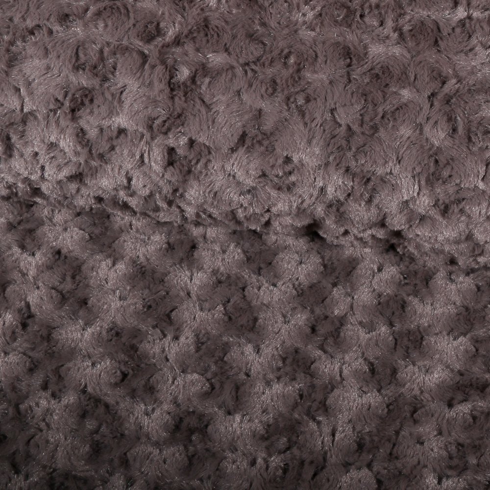 Tissu Fausse fourrure Boucles sur fond Taupe