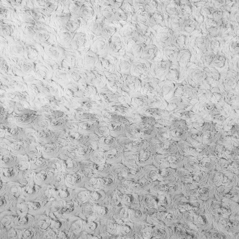 Tissu Fausse fourrure Boucles sur fond Gris clair