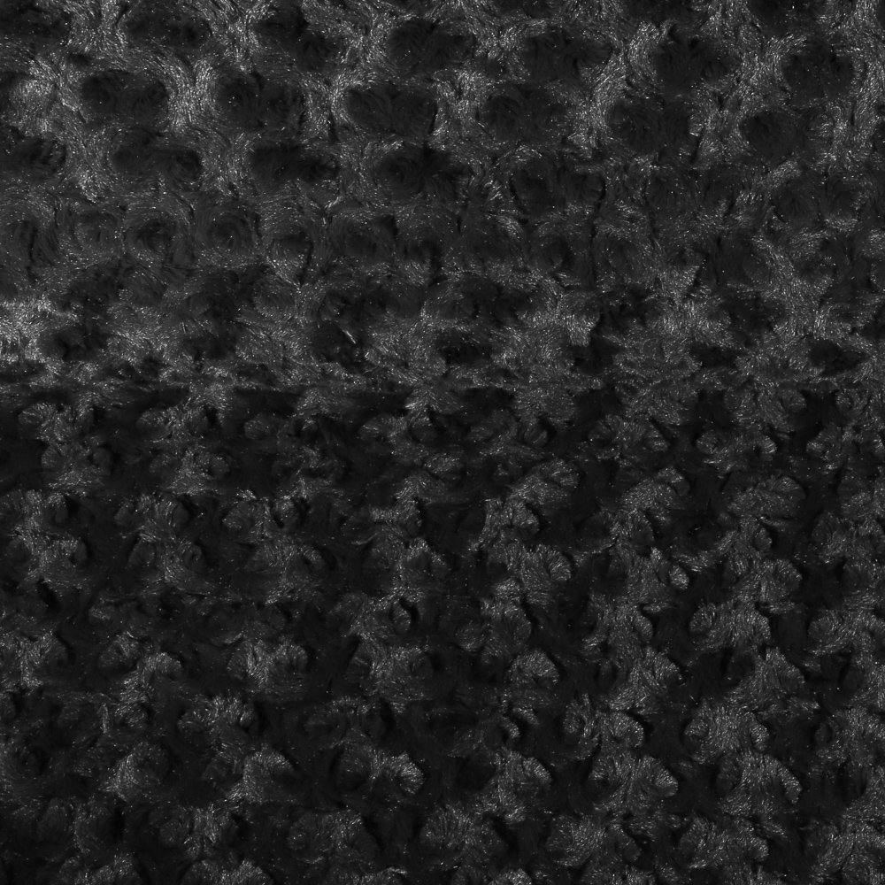 Tissu Fausse fourrure Boucles sur fond Noir