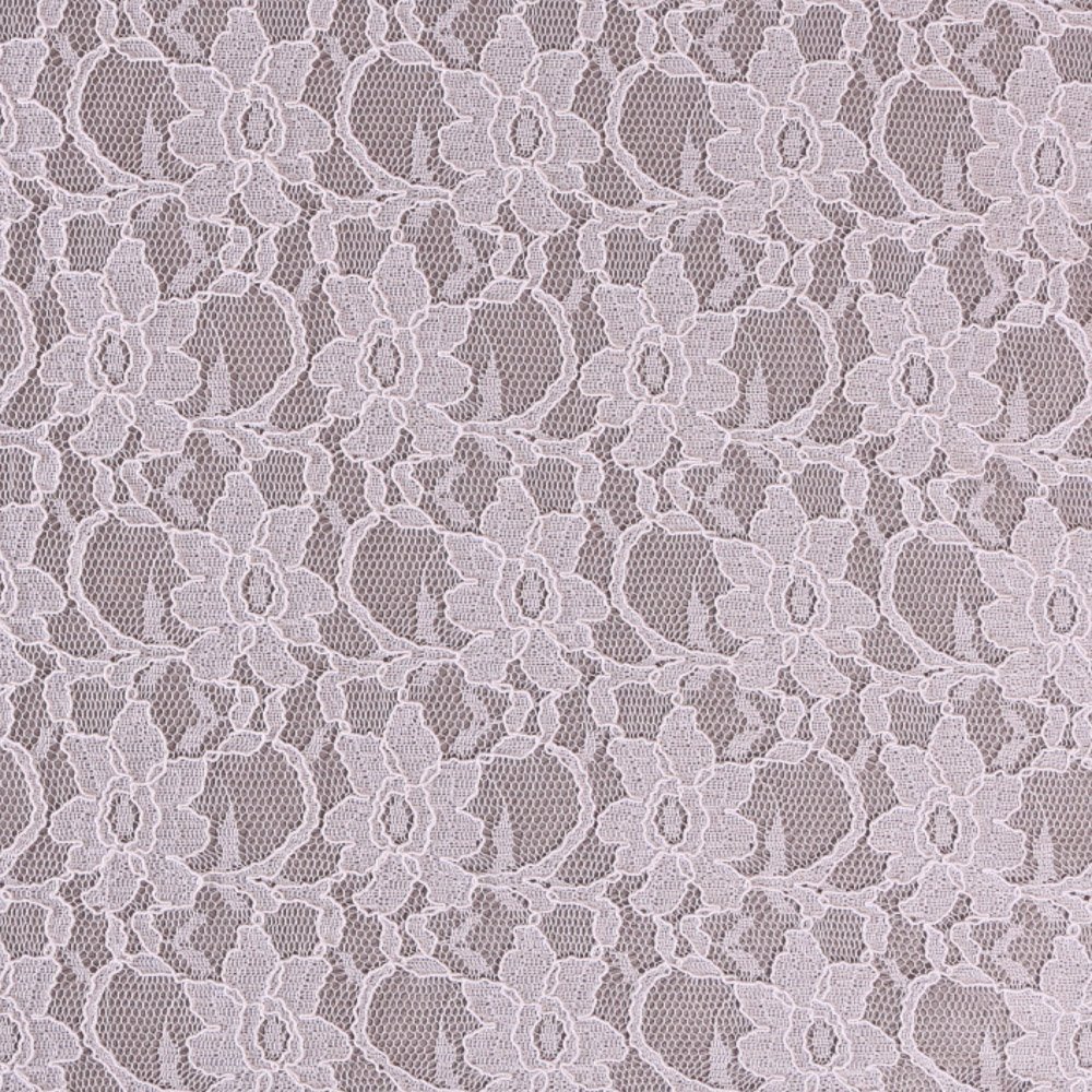 Tissu Dentelle à fleurs Blanches