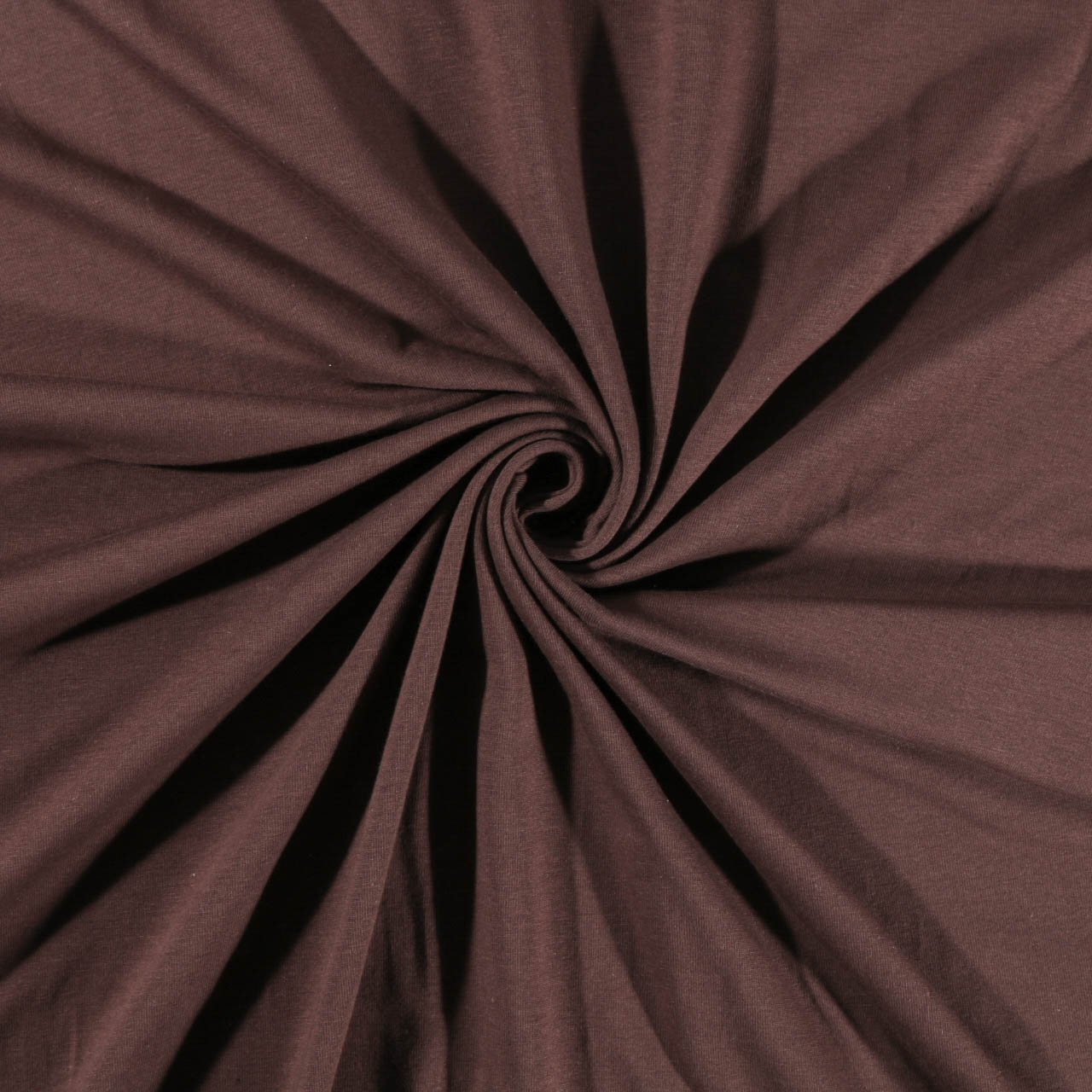 Tissu Jersey Coton uni Marron chocolat