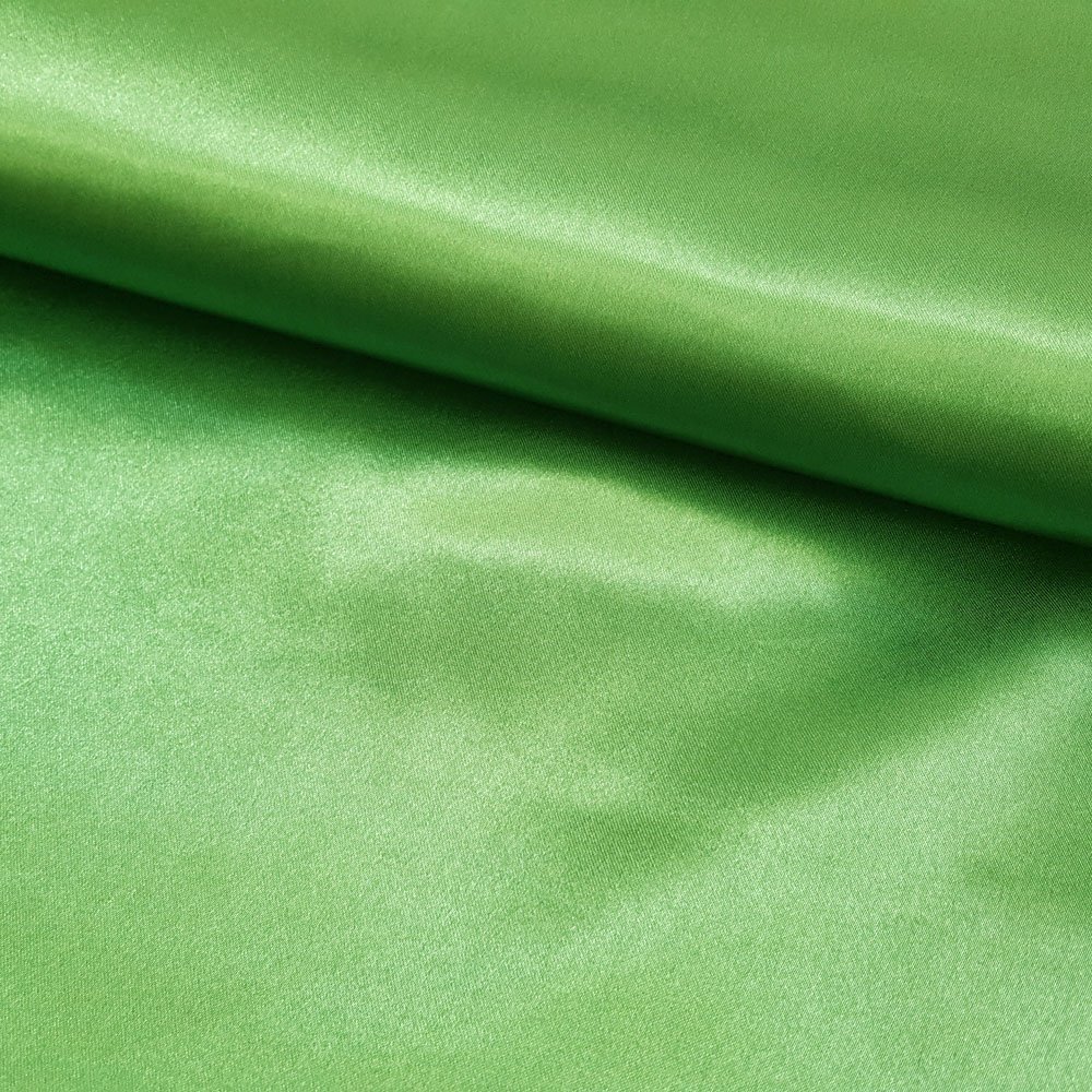 Tissu Satin uni Vert fonçé