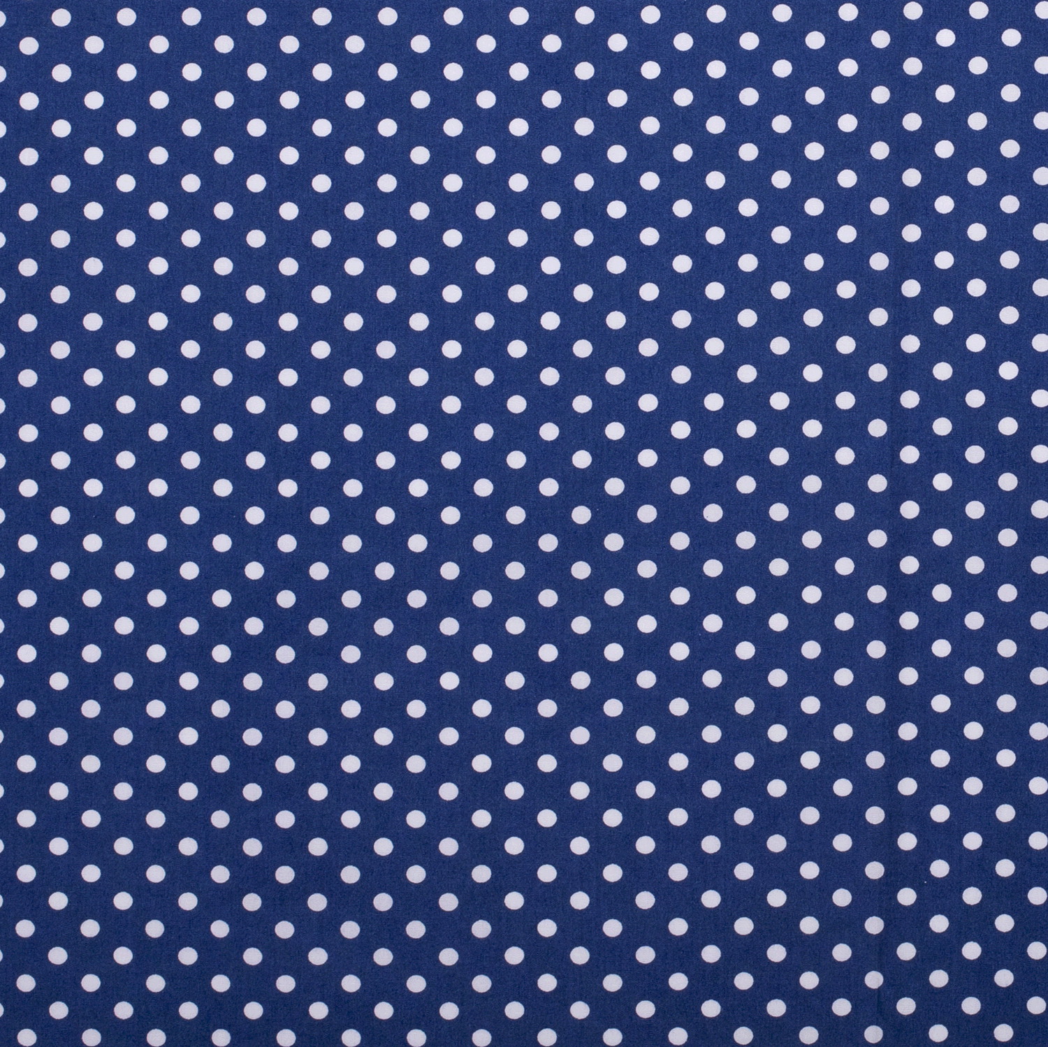 Tissu Coton imprimé Bleu Pois 8 mm Blancs