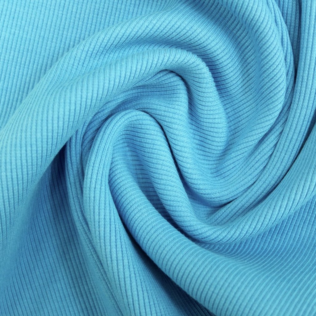 Tissu Bord côte Turquoise