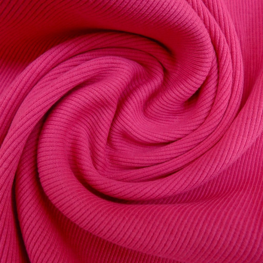 Tissu Bord côte Fuchsia