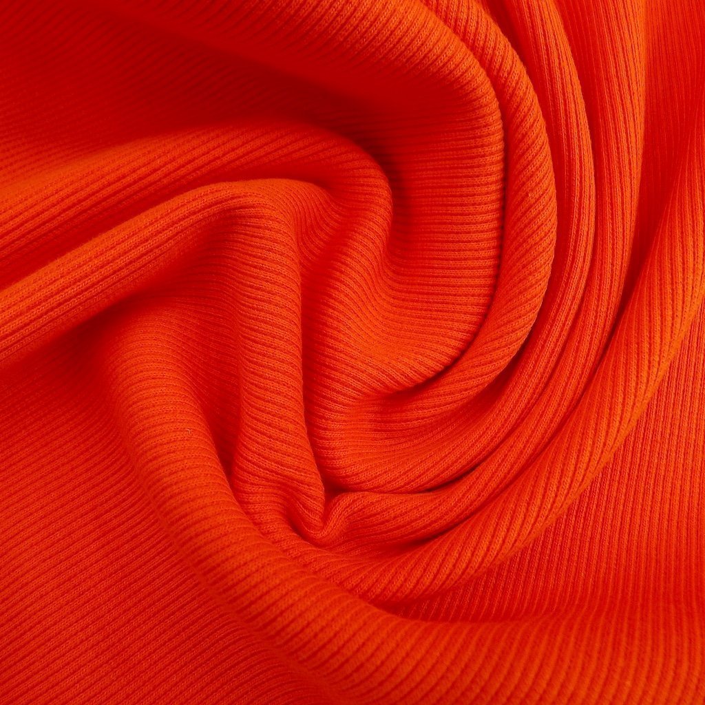 Tissu Bord côte Orange