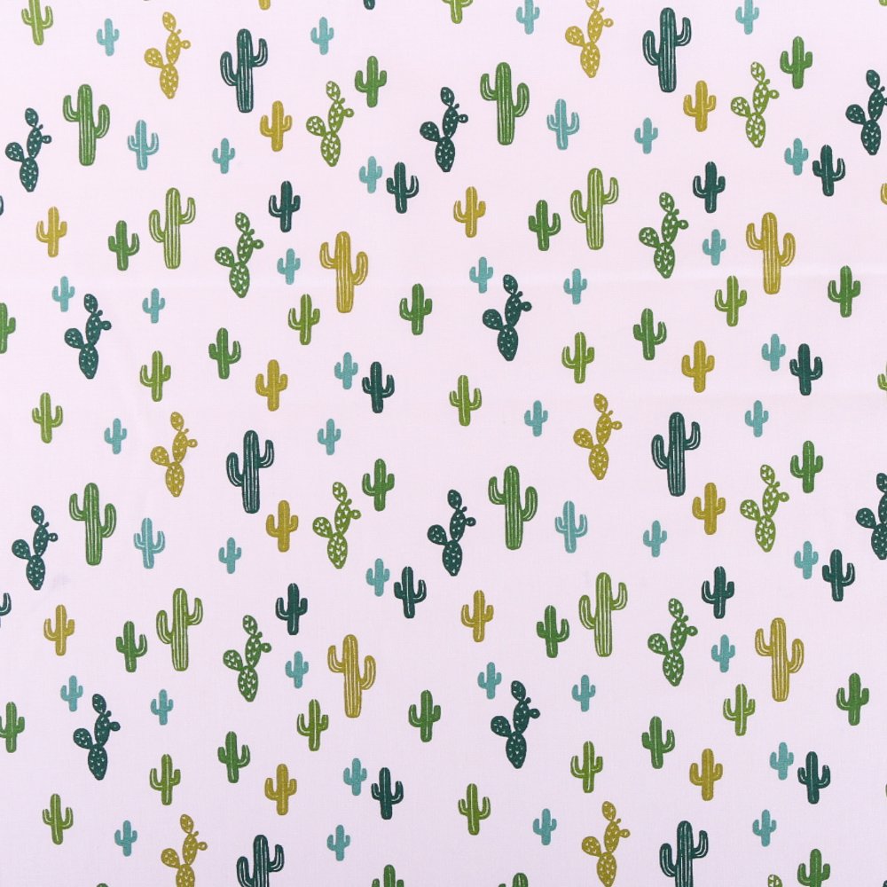 Tissu Coton Imprimé Arty Cactus Arioca Vert