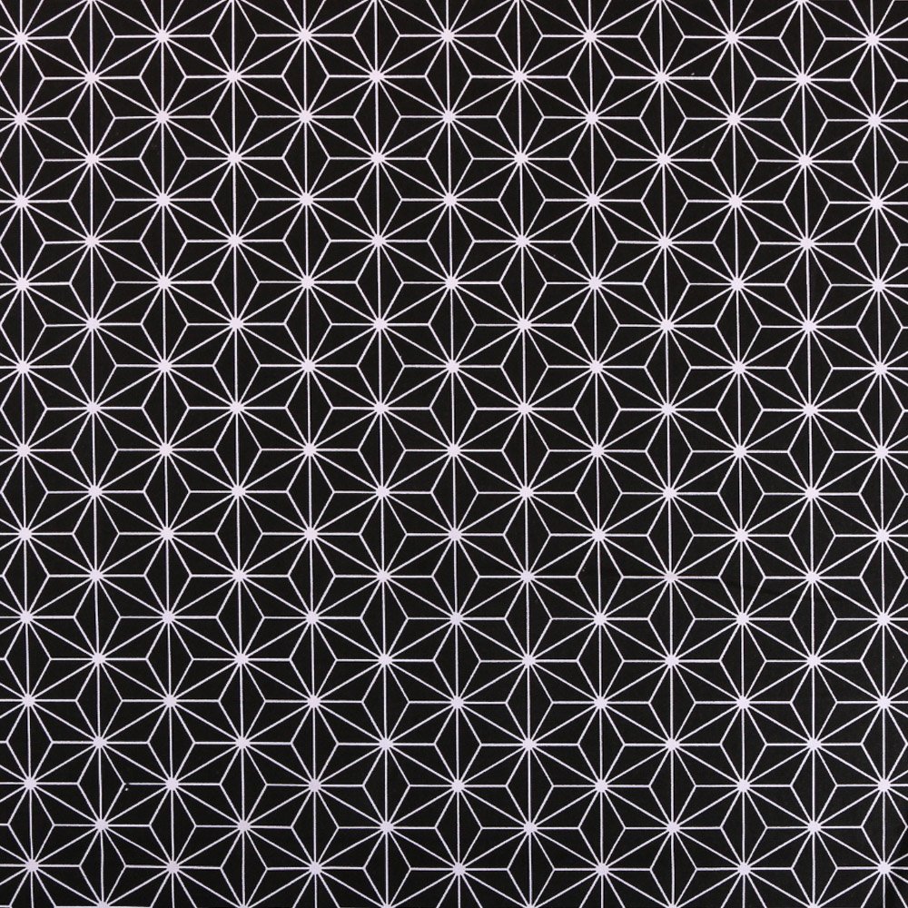 Tissu Coton Imprimé Arty Casual Noir