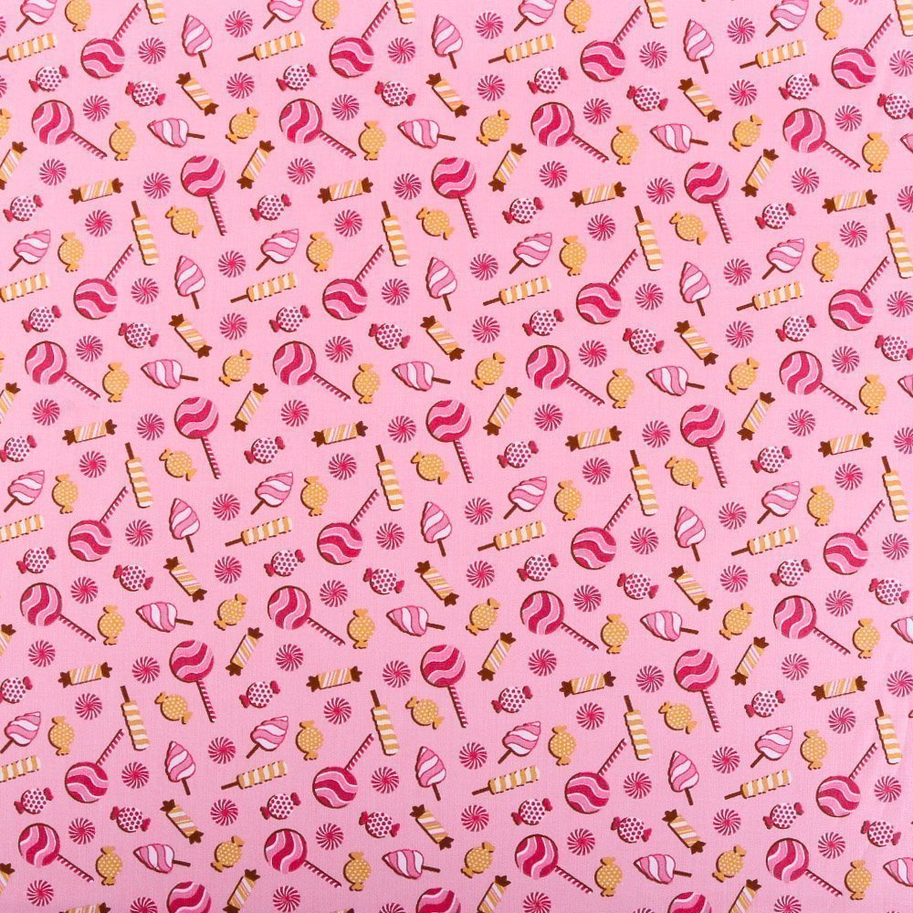 Tissu Coton Imprimé Arty Sugar Rose / Ocre