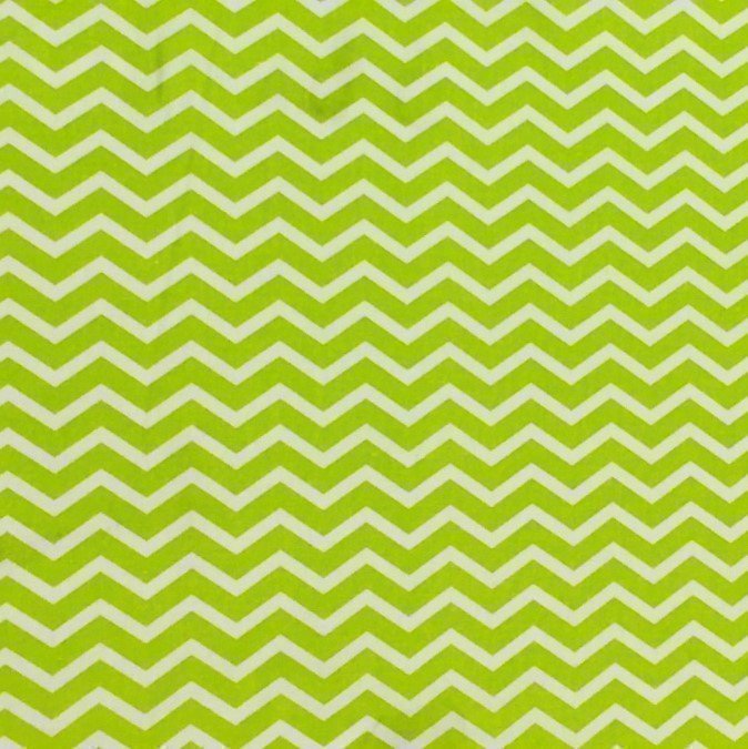 Tissu Coton Imprimé Arty Chevrons Anis