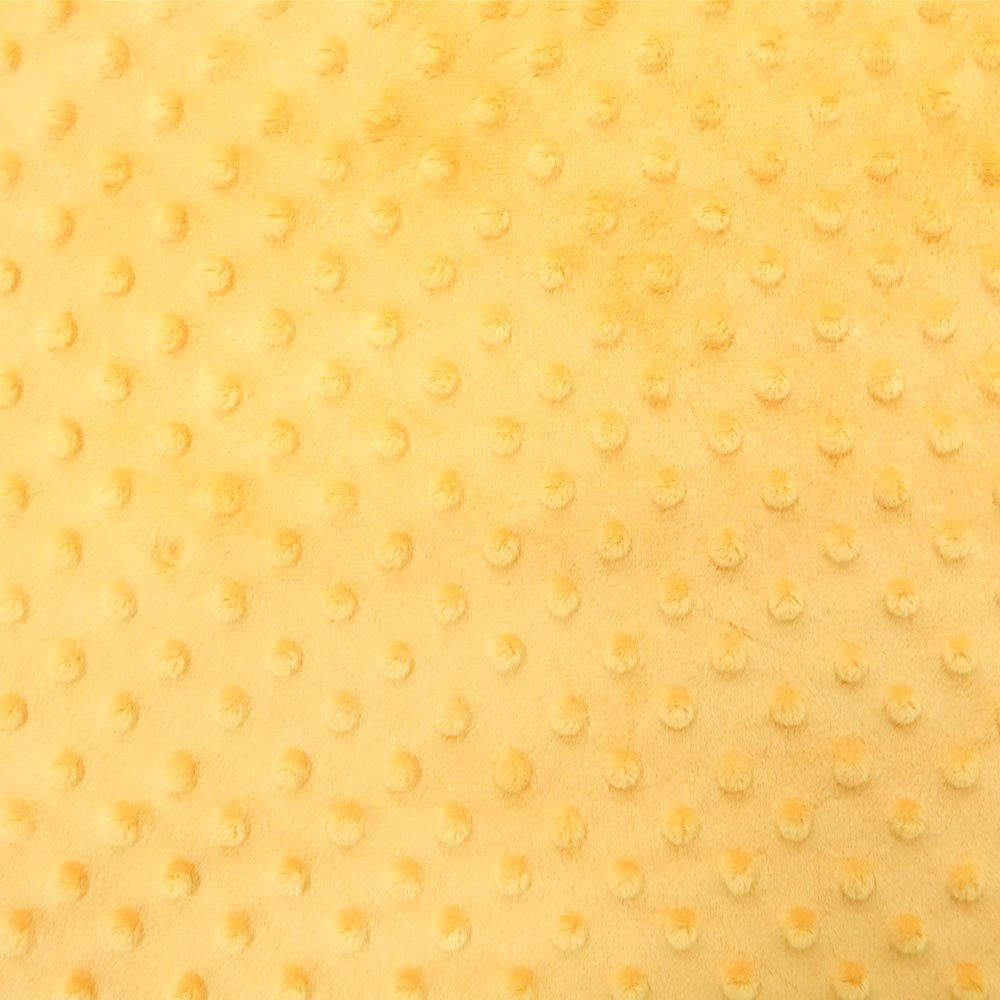 Tissu Minky Ultra doux Pois Jaune