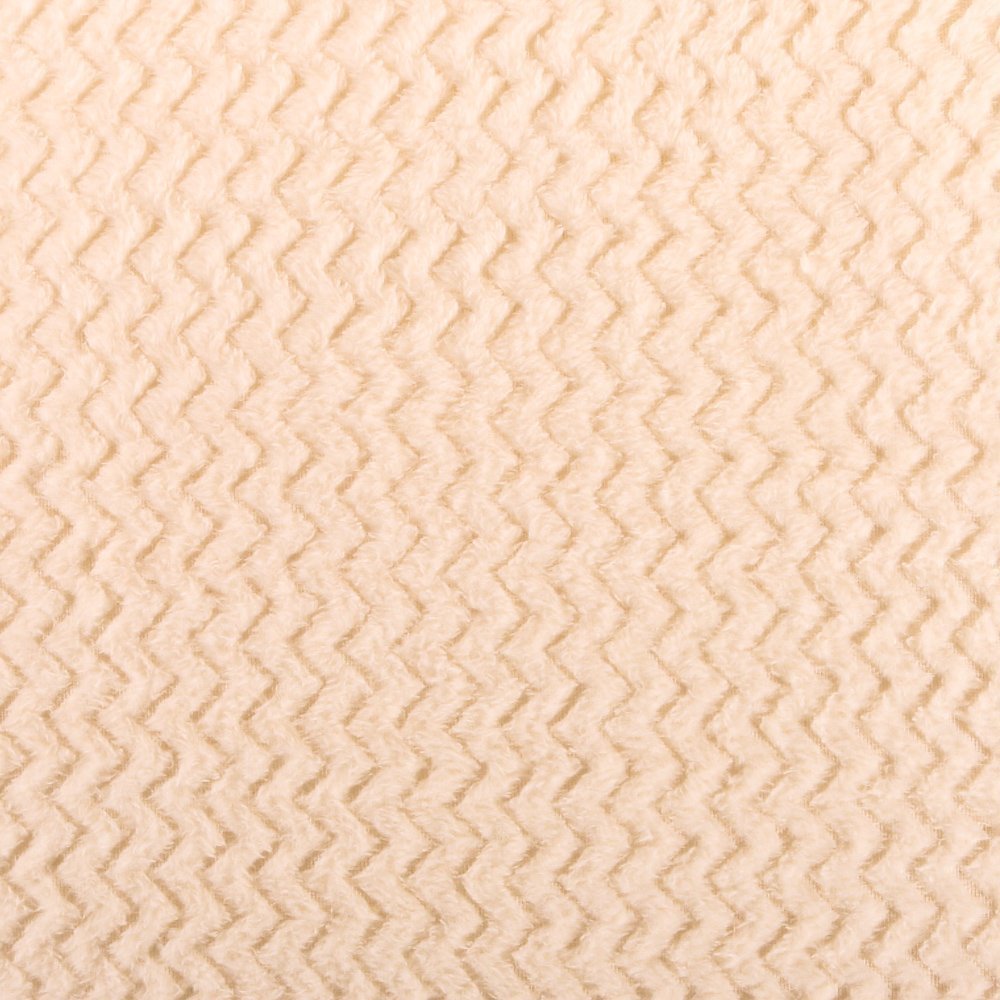 Tissu Minky Ultra doux Réversible Wave Blanc cassé