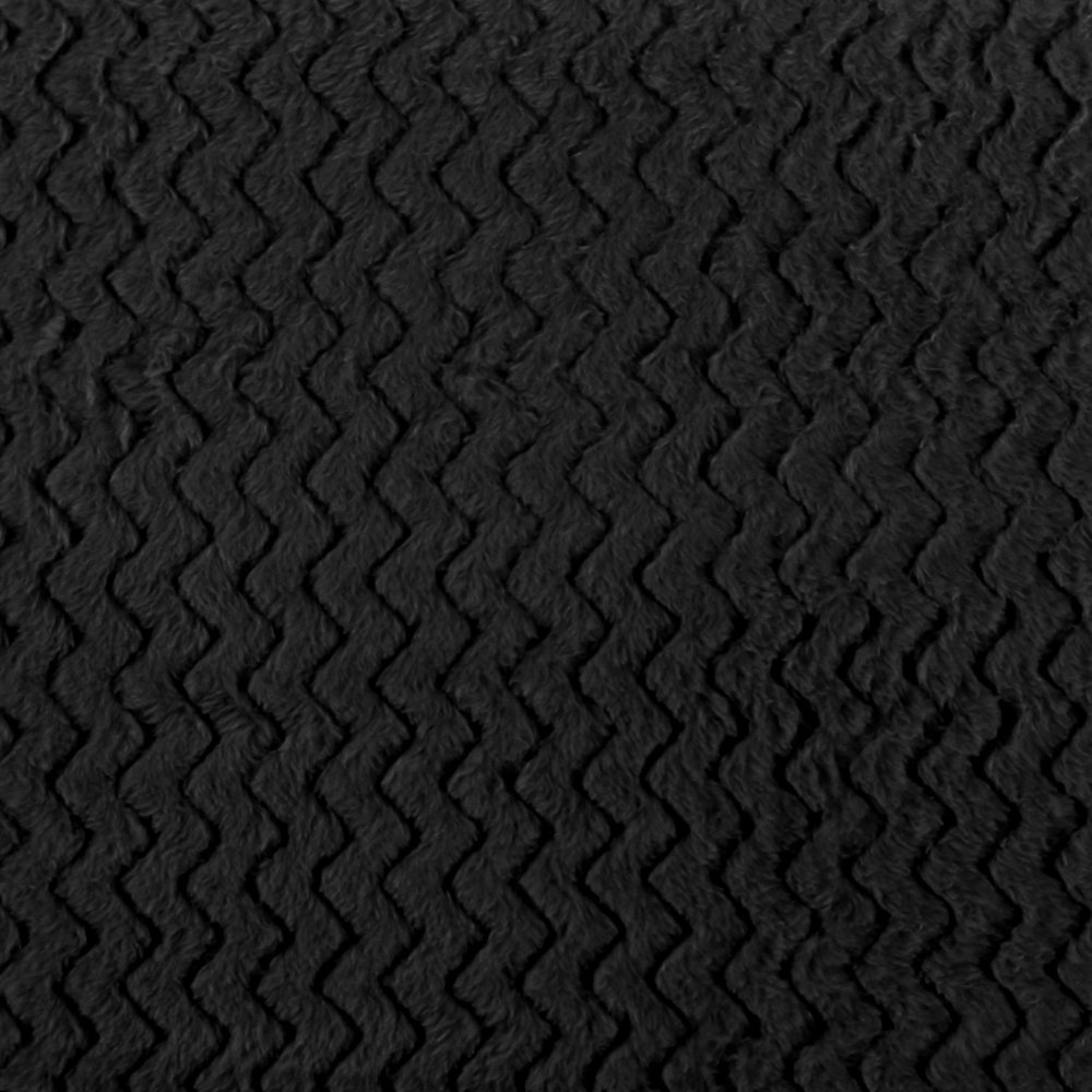 Tissu Minky Ultra doux Réversible Wave Noir