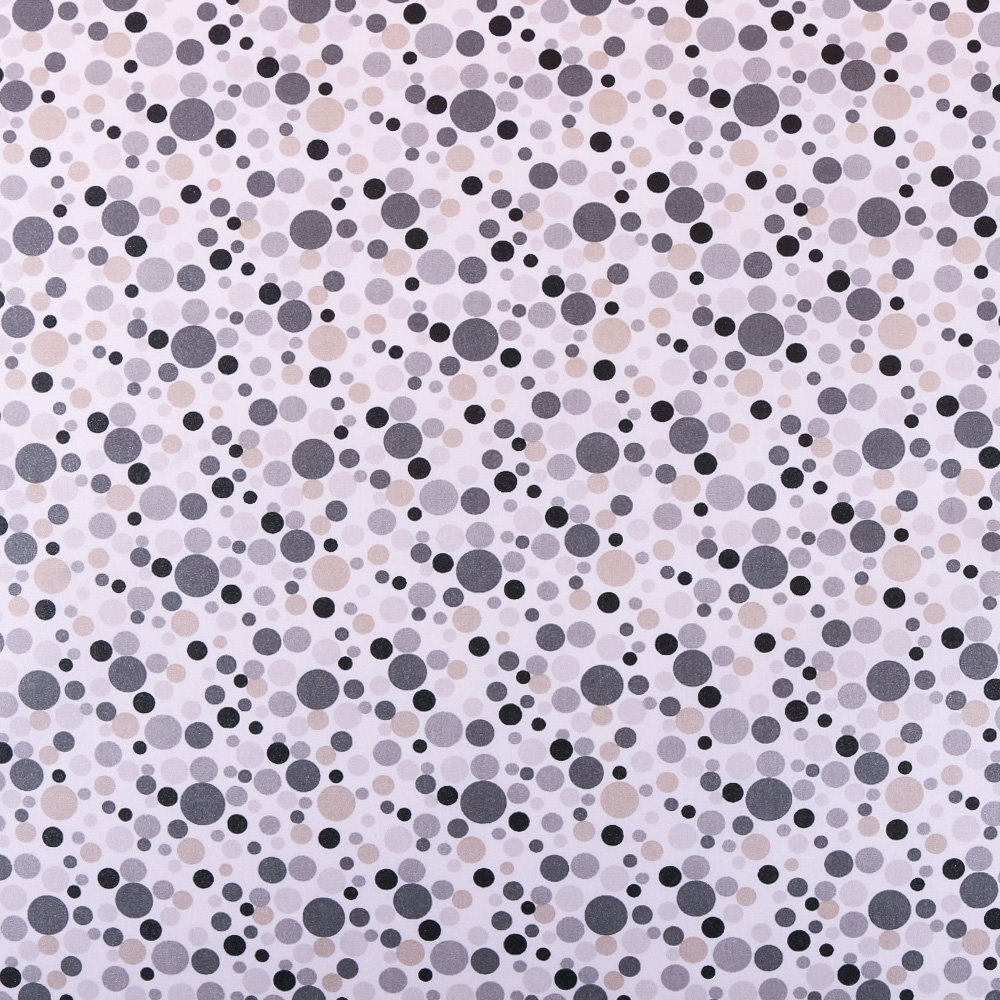 Tissu Enduit Arty Melo Pois Noir / Gris