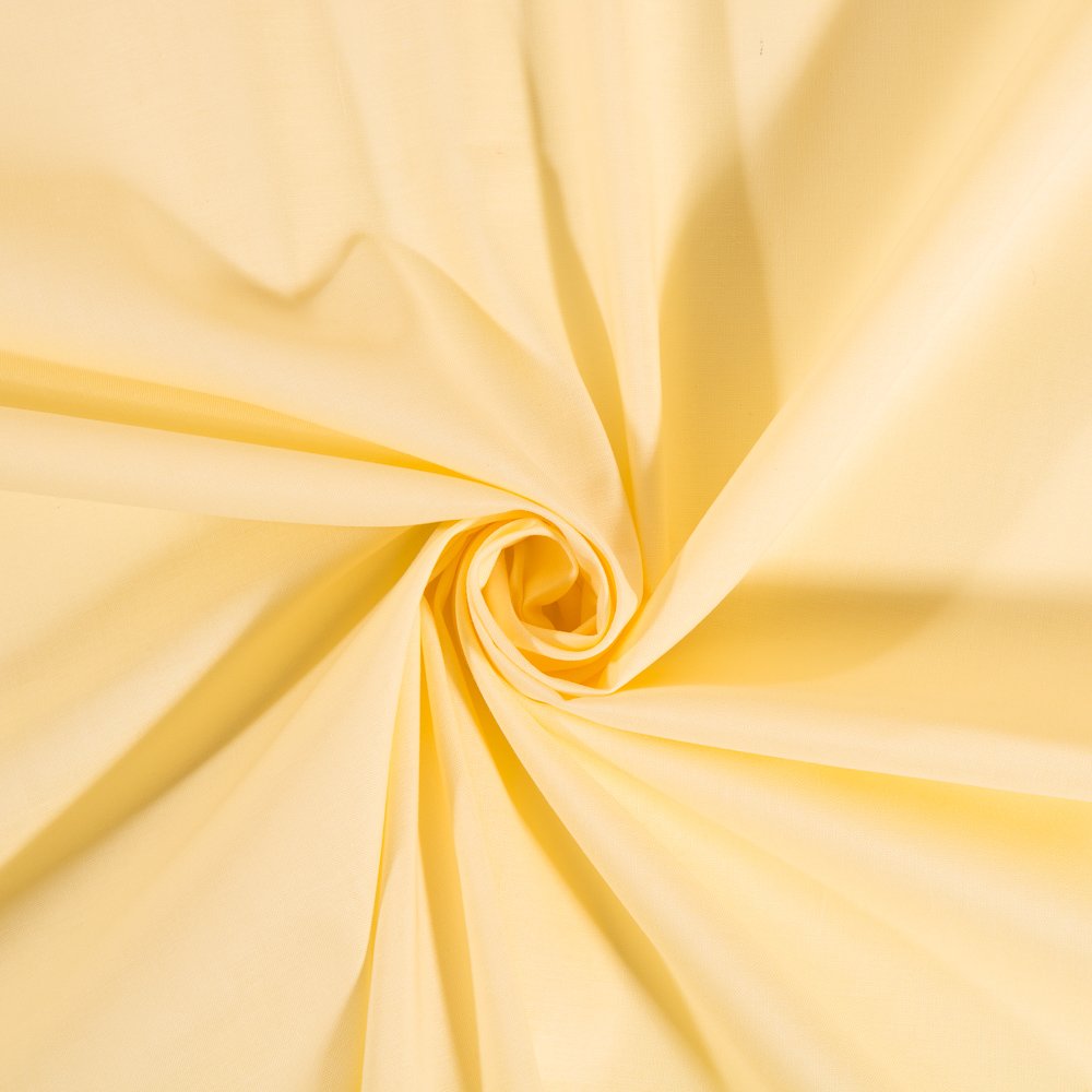Tissu Coton uni Jaune paille