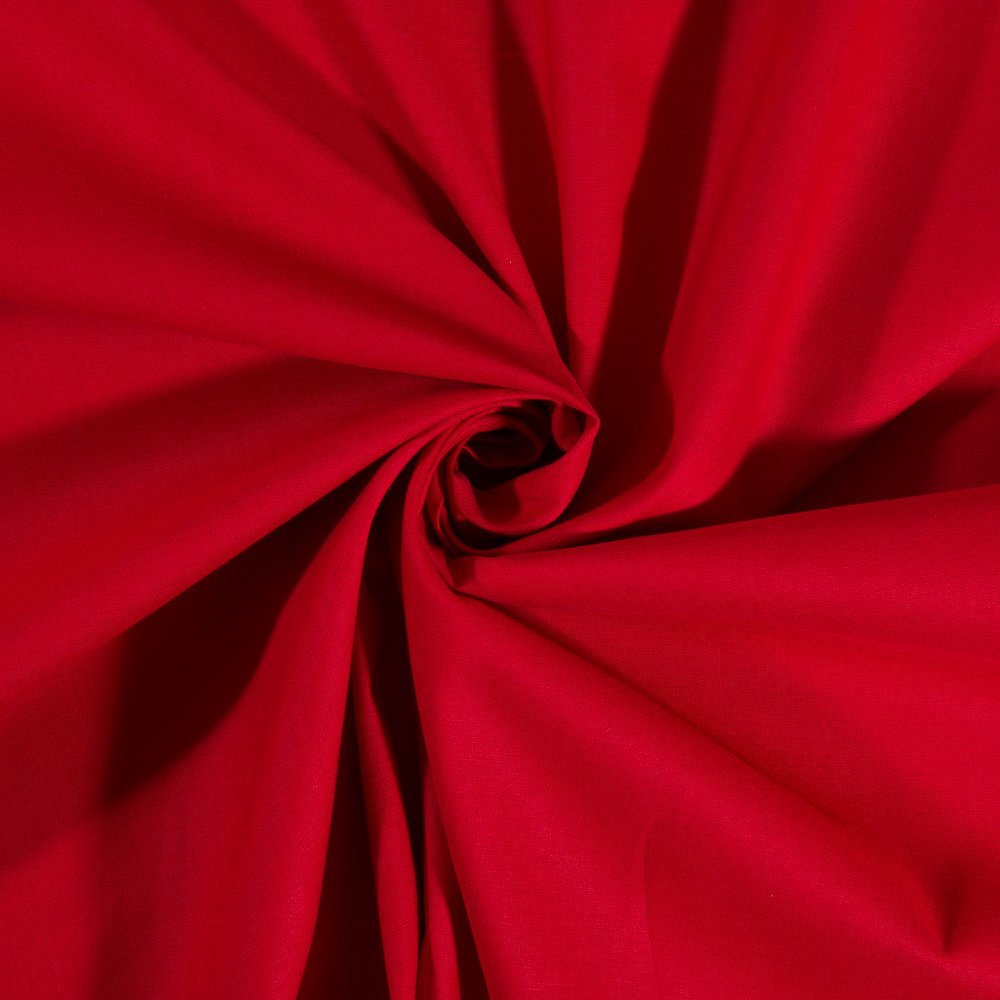 Tissu Coton uni Rouge hermès