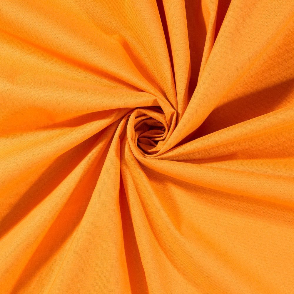 Tissu Coton uni Jaune orangé