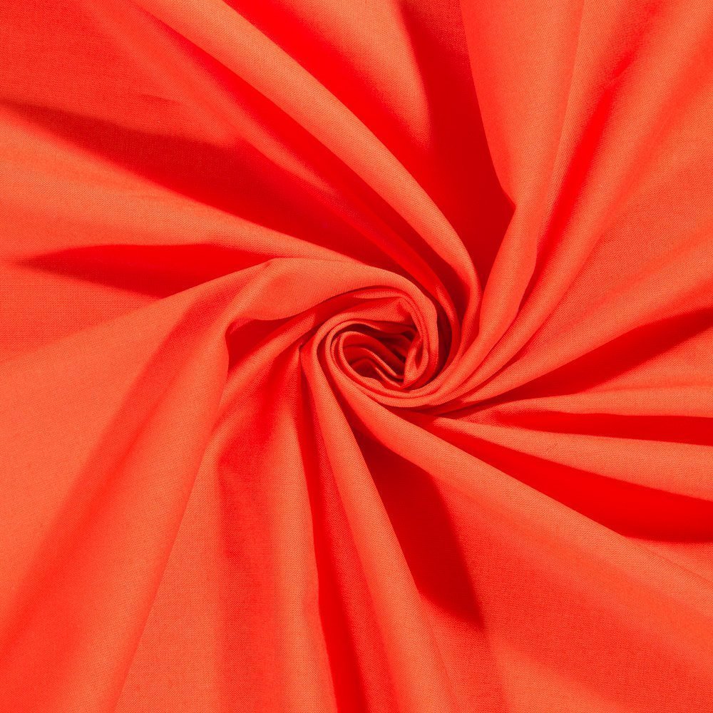 Tissu Coton uni Orange nacré