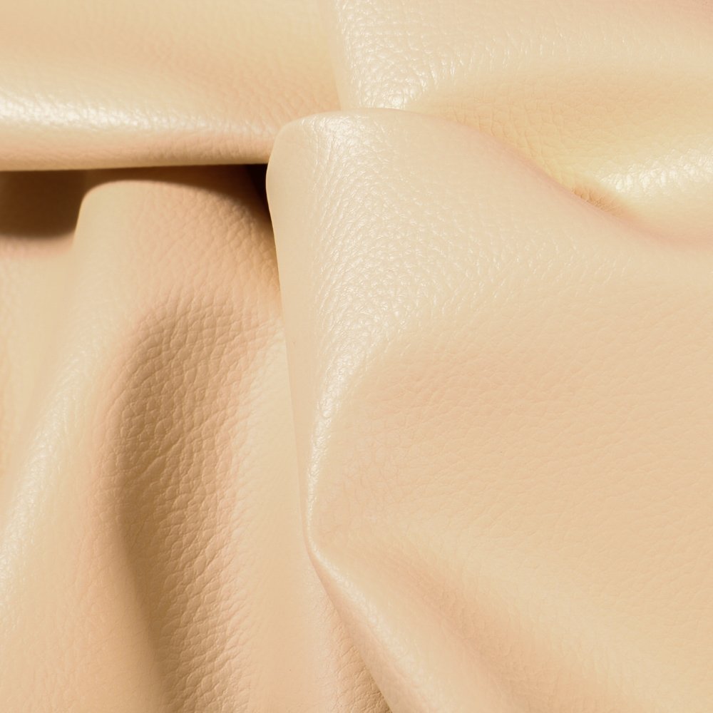 Simili cuir d'ameublement uni Ivoire