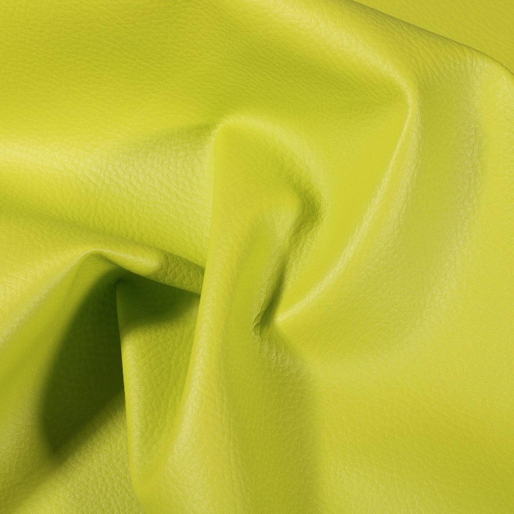 Simili cuir d'ameublement uni Vert pomme