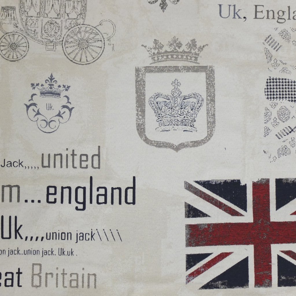 Tissu Jacquard Royaume Uni Beige