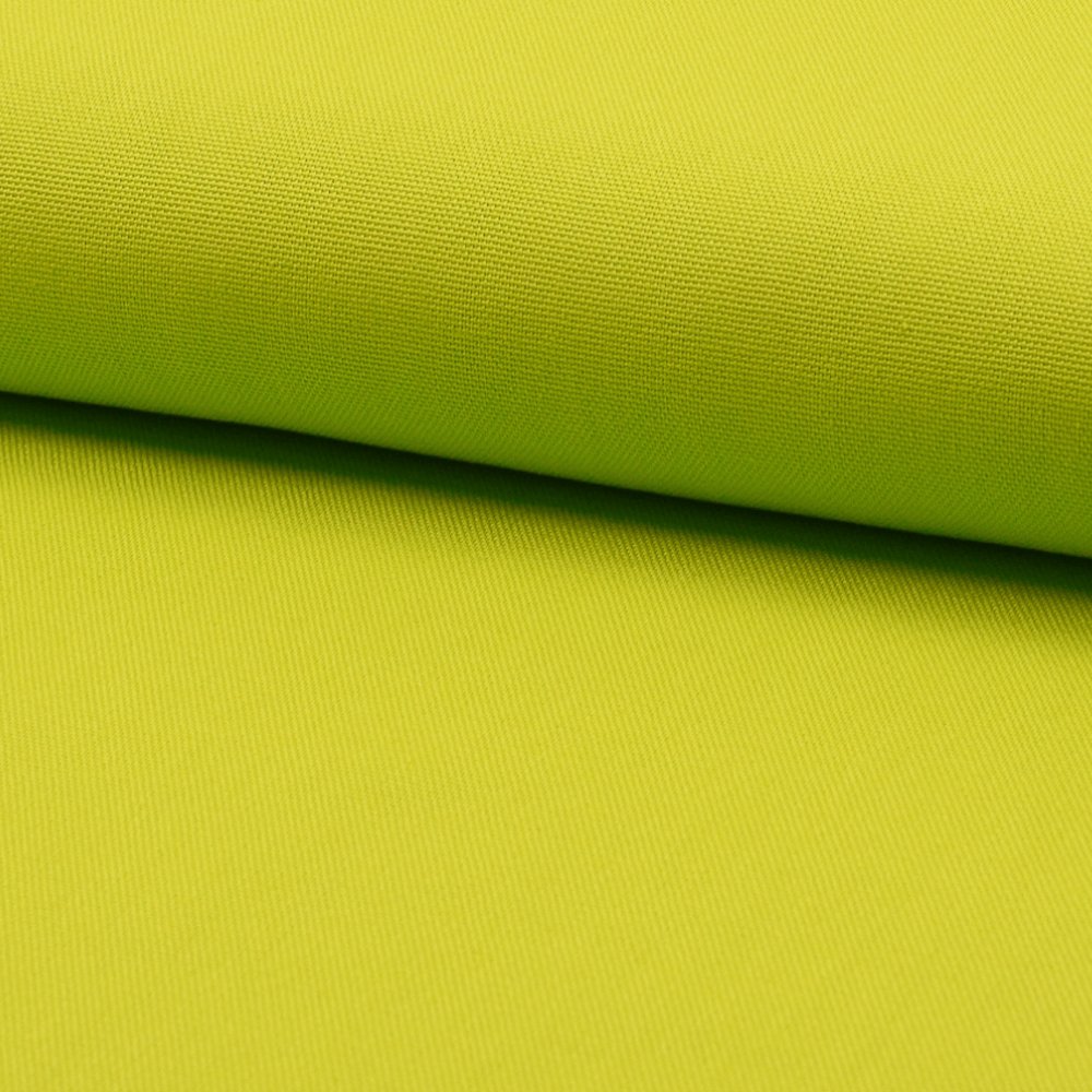 Tissu Coton Sergé d'ameublement uni Vert Anis