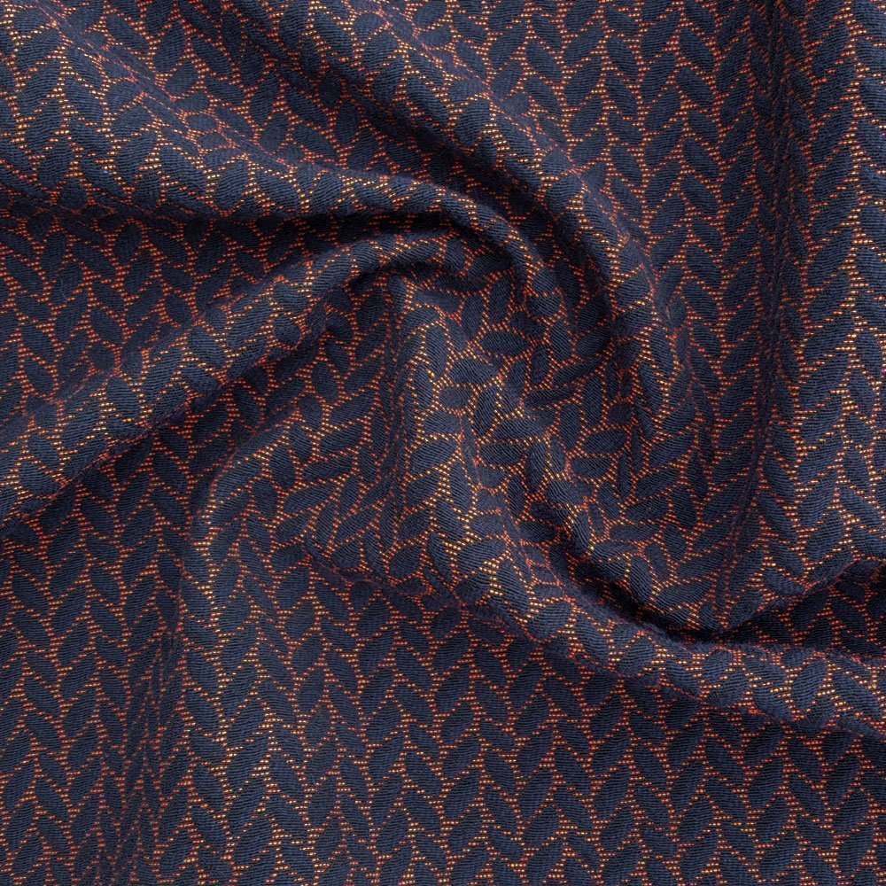 Tissu Jacquard Chevrons Bleu marine Craftine