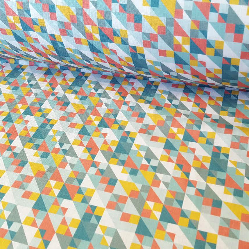 Tissu Coton Géométrique Scandinave Craftine