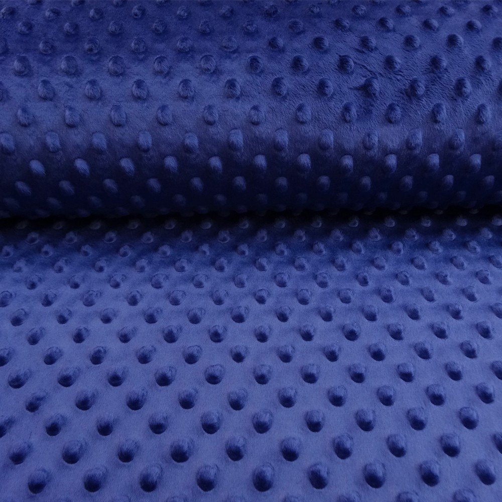 Tissu Minky Ultra doux Pois Bleu roi