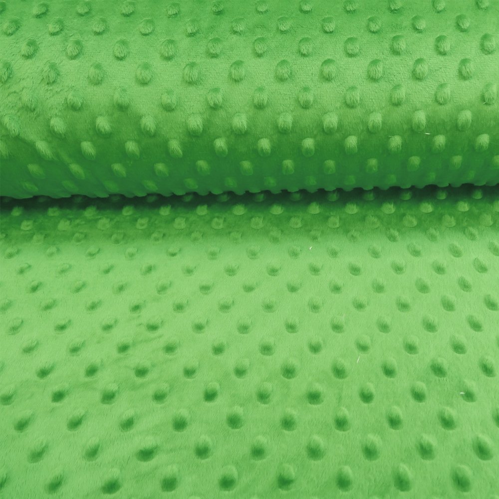 Tissu Minky Ultra doux Pois Vert Gazon