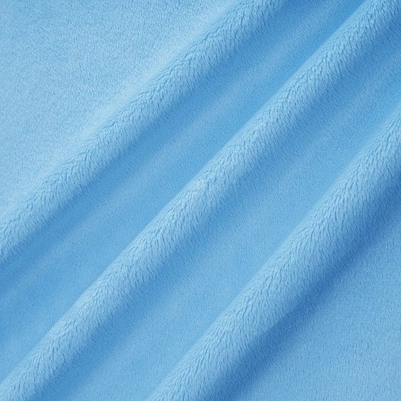 Tissu Minky Ultra doux Ras Bleu Turquoise
