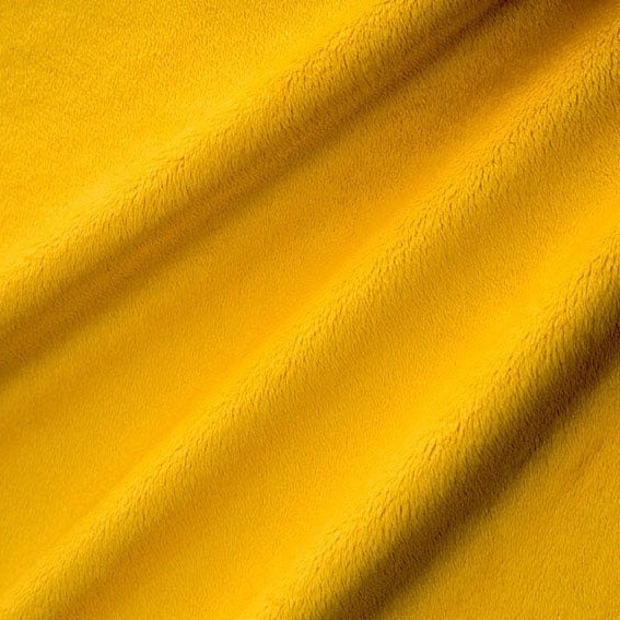 Tissu Minky Ultra doux Ras Jaune Canary