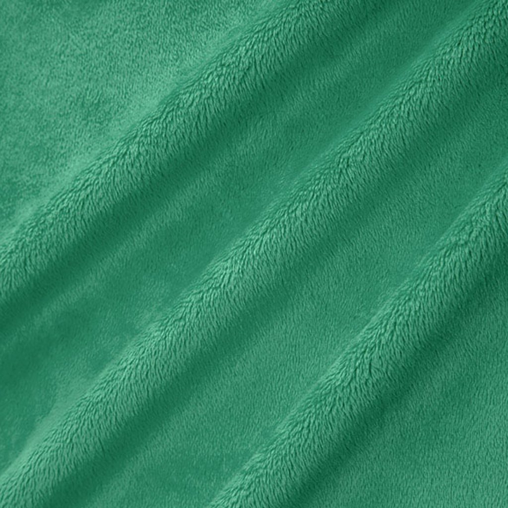 Tissu Minky Ultra doux Ras Vert émeraude