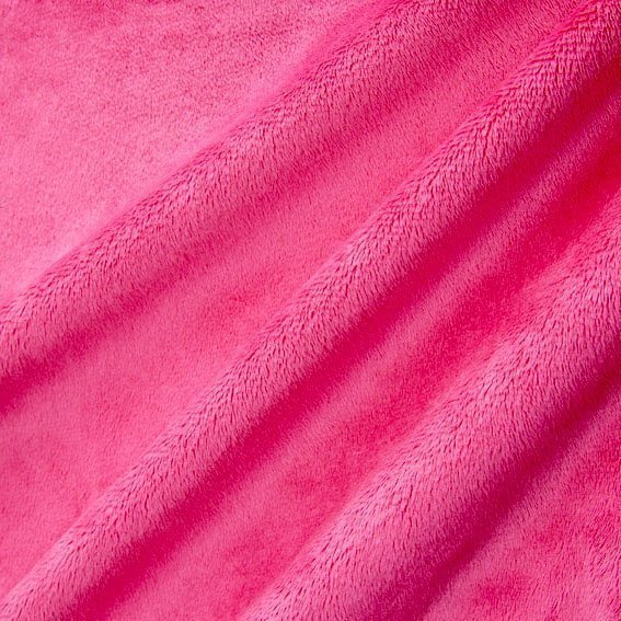 Tissu Minky Ultra doux Ras Rose Framboise