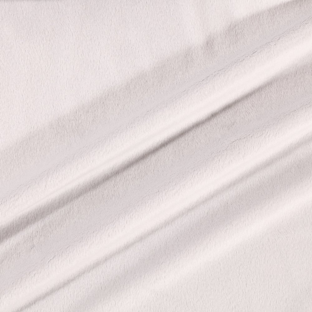 Tissu Minky Ultra doux Ras Gris Clair