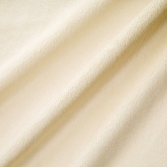 Tissu Minky Ultra doux Ras Ecru