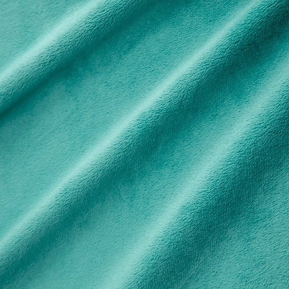 Tissu Minky Ultra doux Ras Bleu Lagon