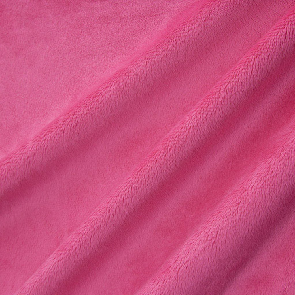 Tissu Minky Ultra doux Ras Fuchsia