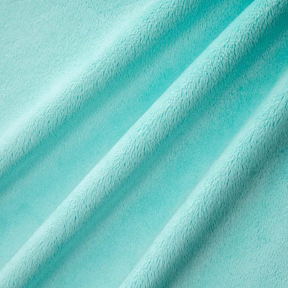 Tissu Minky Ultra doux Ras Vert Menthe