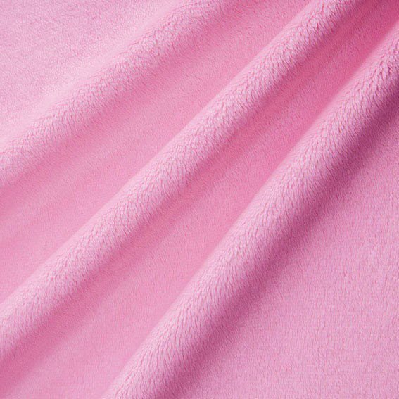 Tissu Minky Ultra doux Ras Rose bonbon