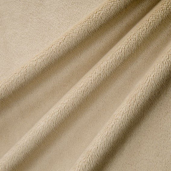 Tissu Minky Ultra doux Ras Beige