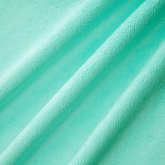 Tissu Minky Ultra doux Ras Vert d'Eau