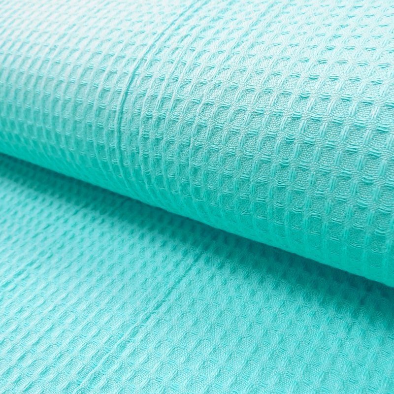 Tissu Nid d'abeille Vert menthe