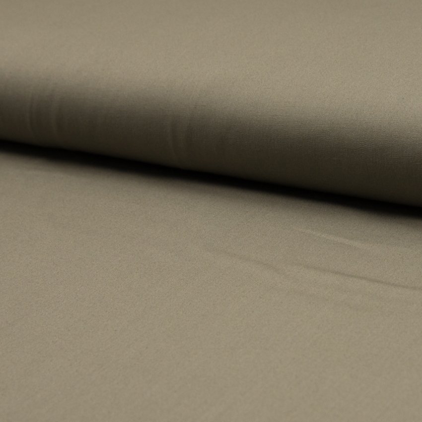 Tissu Popeline de coton unie Beige foncé