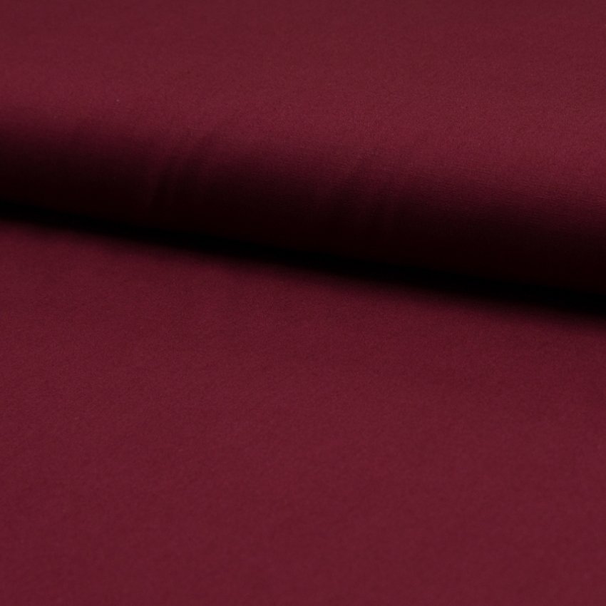 Tissu Popeline de coton unie Bordeaux