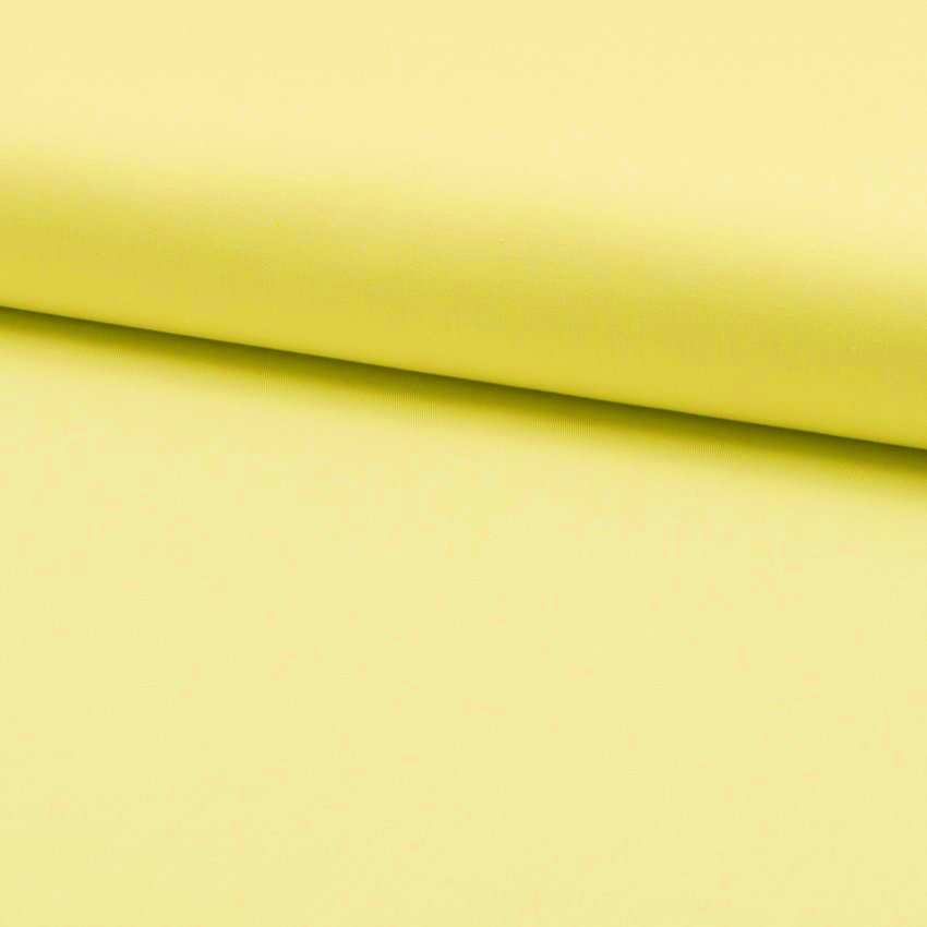 Tissu Popeline de coton unie Jaune Vert