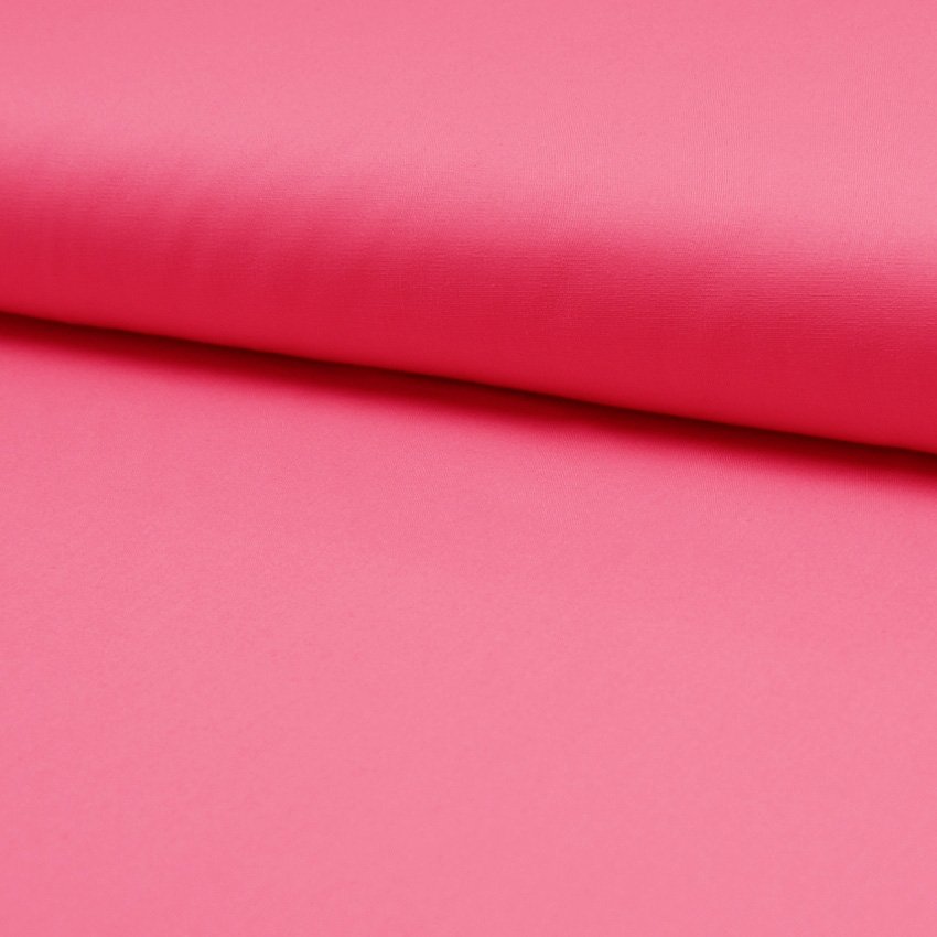 Tissu Popeline de coton unie Rose magenta