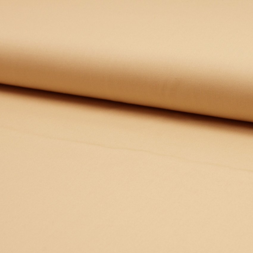 Tissu Popeline de coton unie Marron noisette