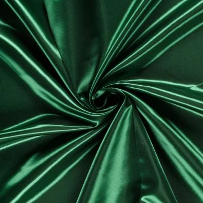 Tissu Satin uni Vert fonçé x1m