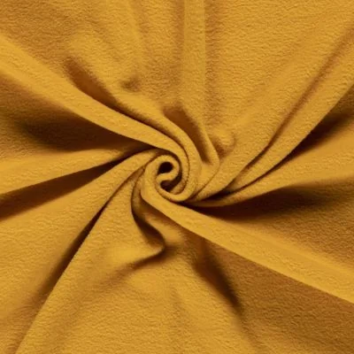 Tissu  Polaire uni Moutarde - Par 10 cm